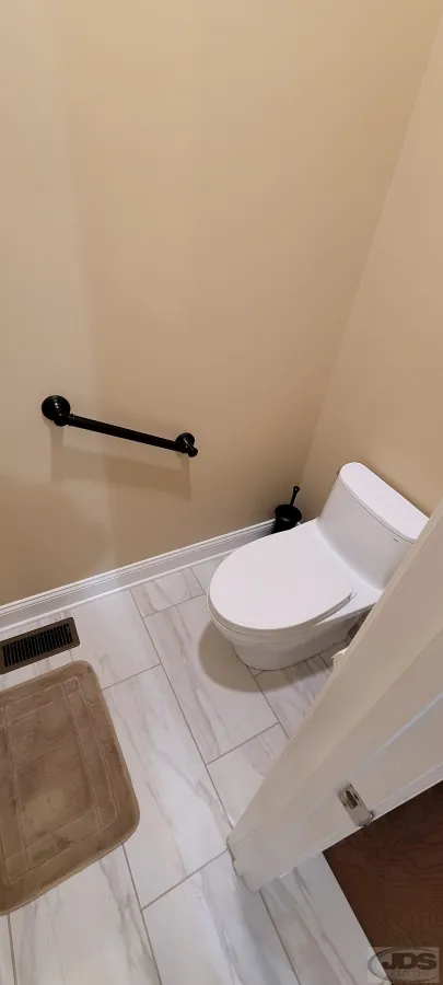 JDS Bath toto toilet bathroom grab bar large tile floor chester va