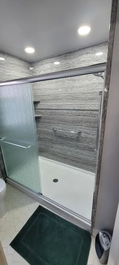JDSBath acrylic walk in shower grey glass bypass door midlothian va