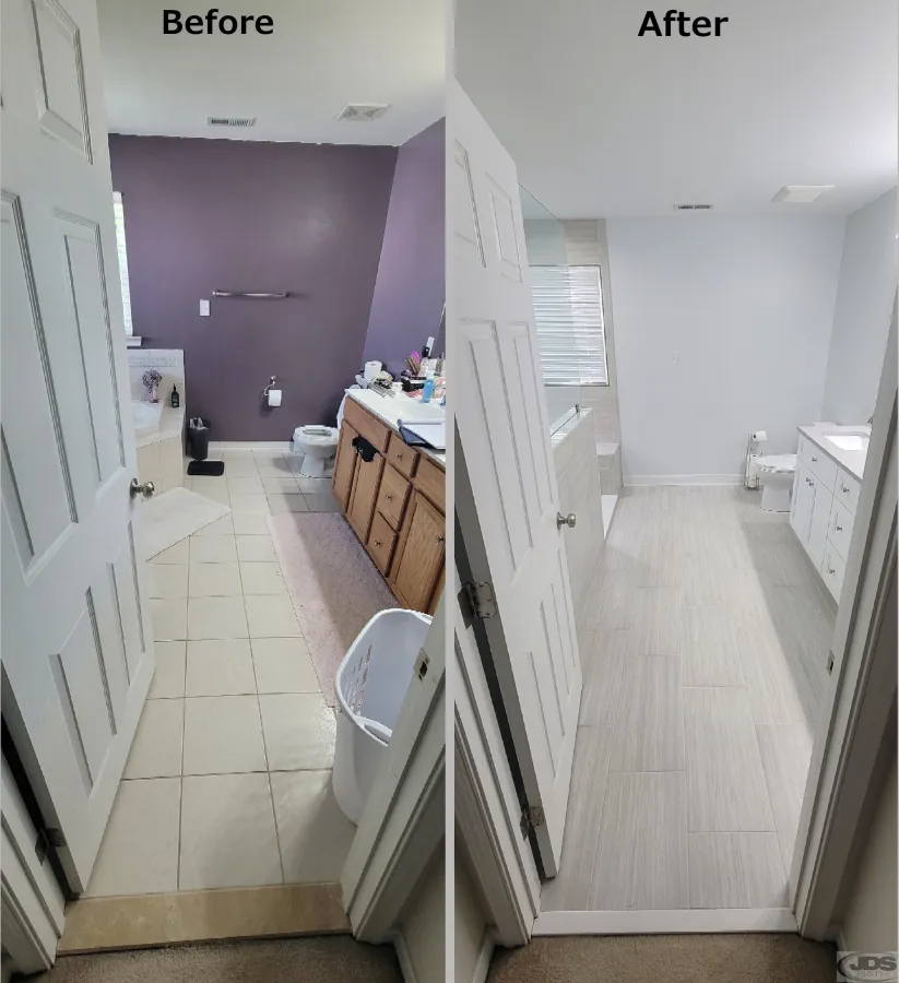 JDSBath bathroom remodel before and after chester va