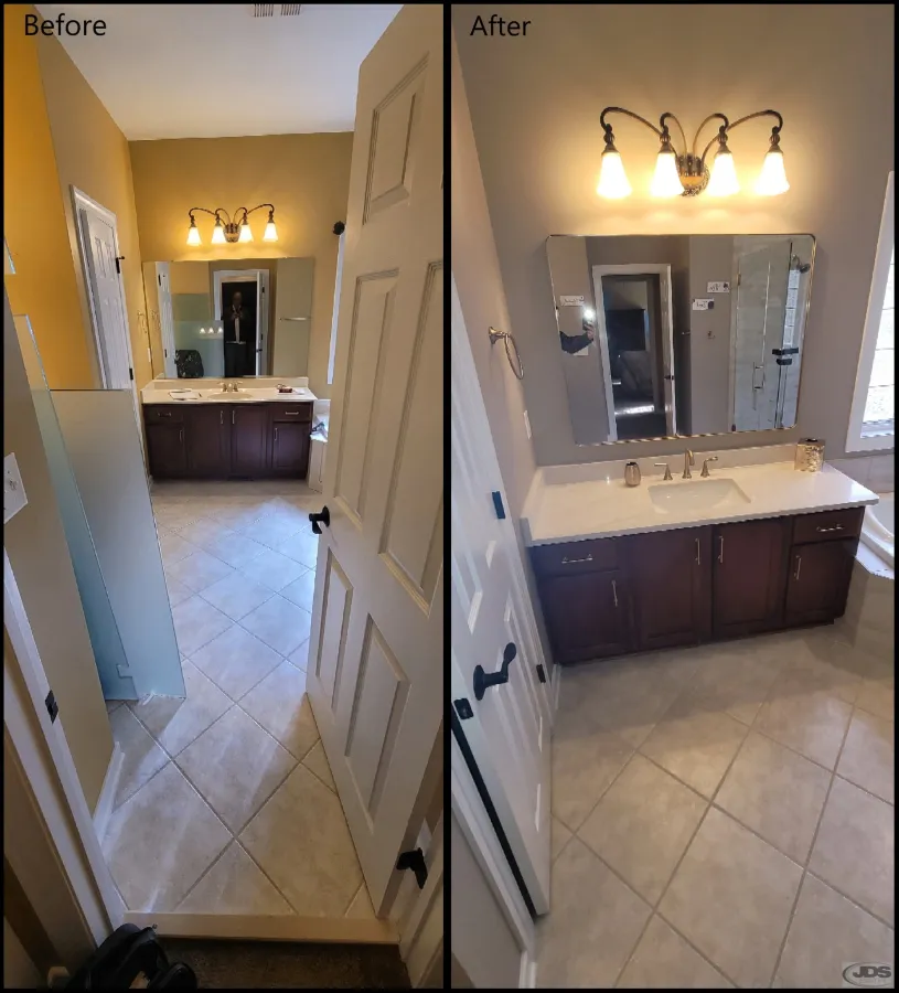 JDSBath bathroom remodel before and after new bathroom vanity chesterfield va