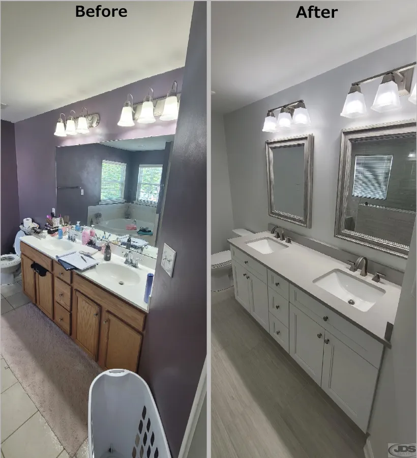 JDSBath bathroom remodel before and after vanity replacement chester va