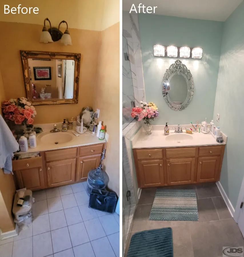 JDSBath bathroom remodel mirror lighting aylett va