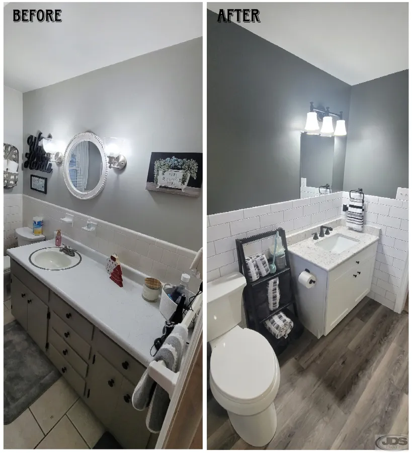 JDSBath bathroom remodel new vanity petersburg va