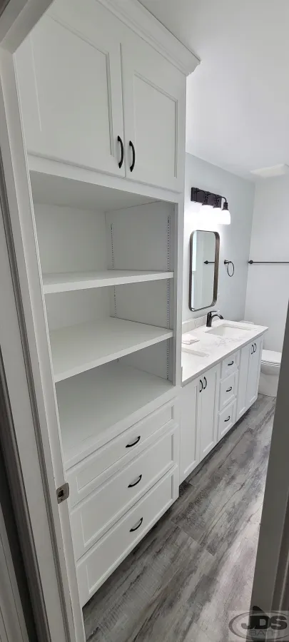 JDSBath bathroom remodel shelving flooring vanity henrico va