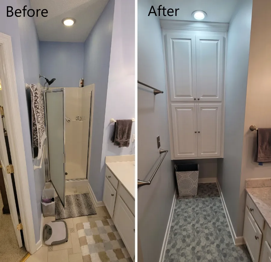 JDSBath bathroom remodel shower to closet conversion richmond va