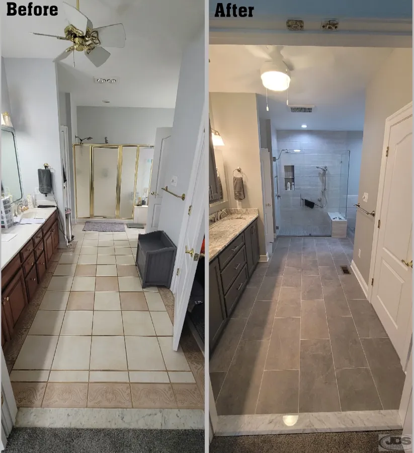 JDSBath bathroom remodel vanity shower flooring chester va