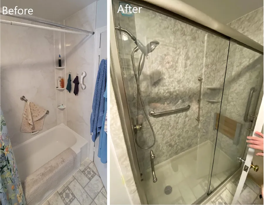 JDSBath bathtub liner to acrylic walk in shower chester va