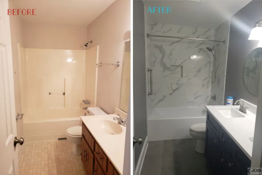JDSBath bathtub replacement acrylic bathtub tile surround floor Chester va