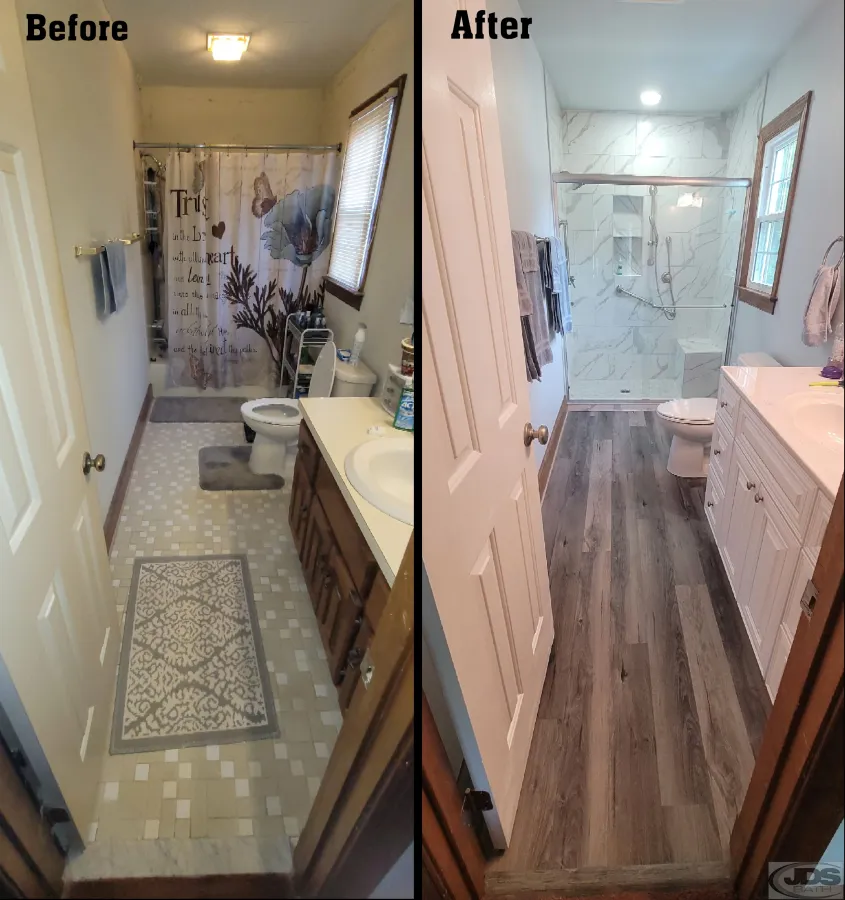 JDSBath bathtub to shower bathroom remodel chester va