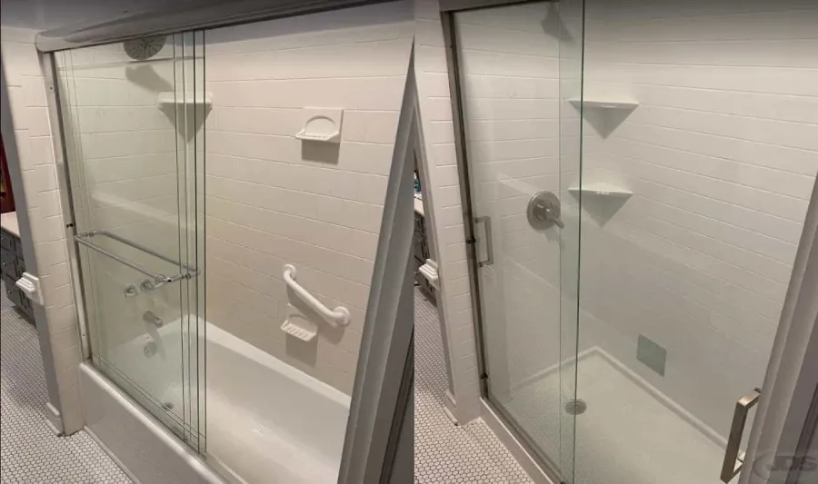 JDSBath before and after bathtub to shower walk in shower richmond va