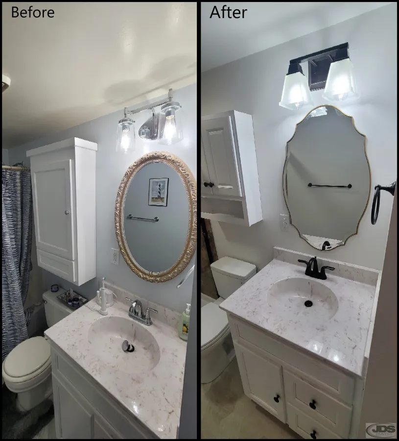 JDSBath new mirror lights towel holder toilet paper holder faucet handles centeral va