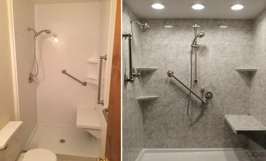 JDSBath small and large walk in shower grsb bars bench south chesterfield va