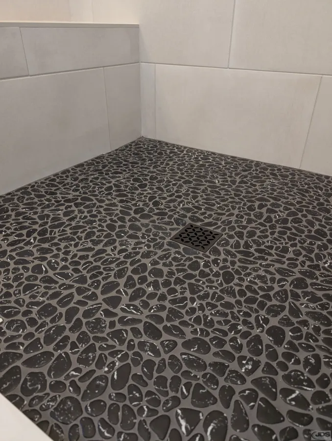 JDSBath tile shower floor with drain chester va