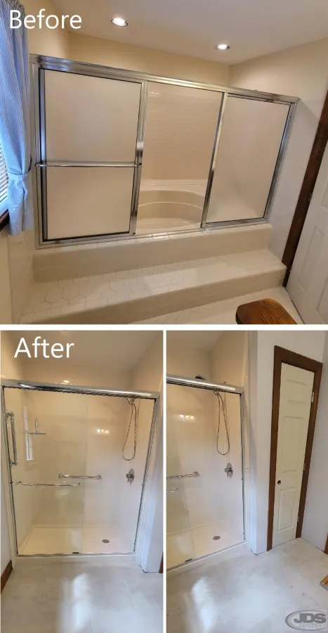 JDSBath tub to shower replacement added closet no step Mechanicsville va