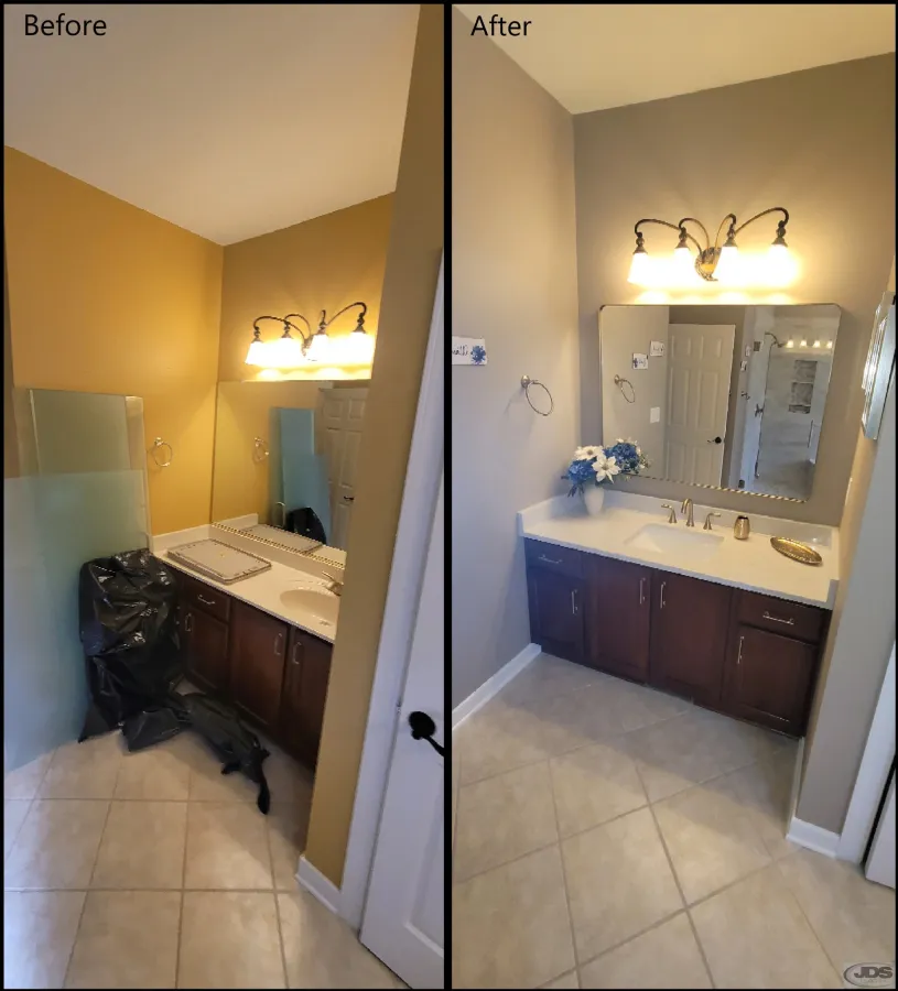 JDSBath vanity replacement new bathroom mirror countertop paint chesterfield va