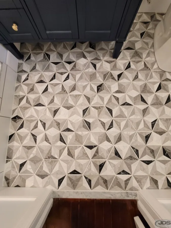 JDS Bath after image of fancy bathroom flooring in Richmond