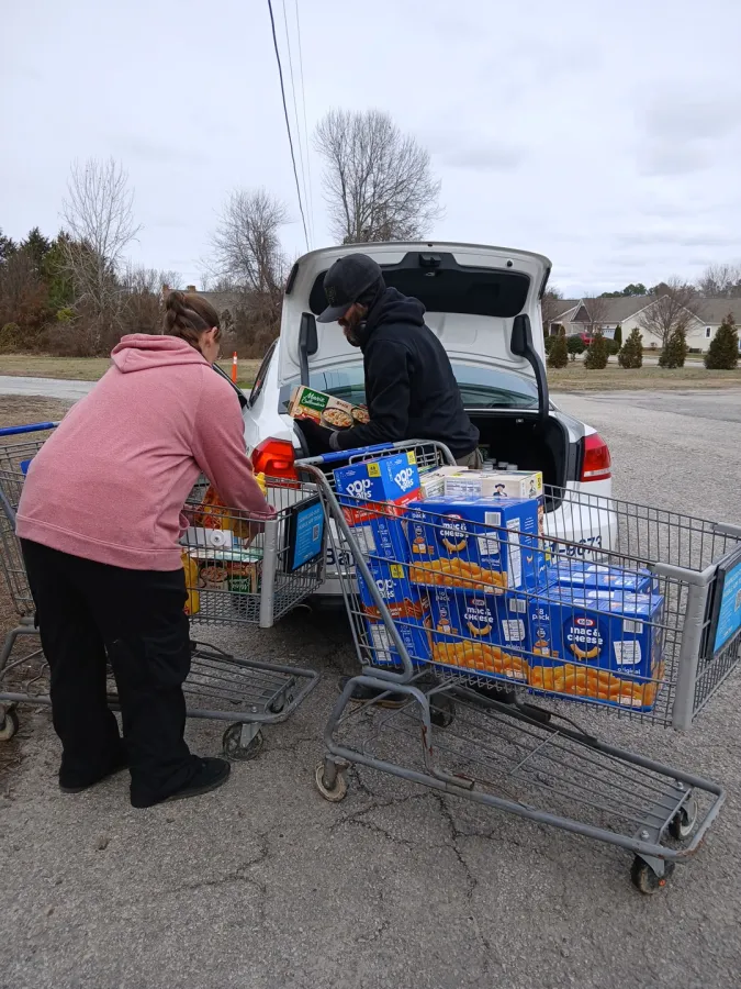 JDS Bath loading up the donations from our winter 2026 food drive chesterfield va