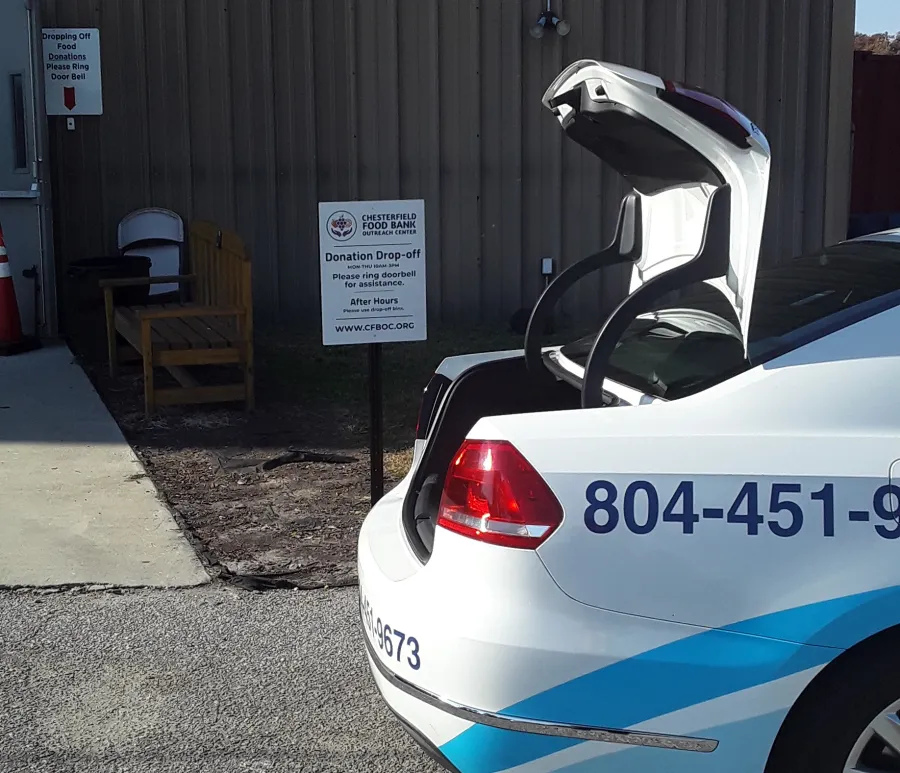 JDSBath Food drive drop off car chesterfield va food bank