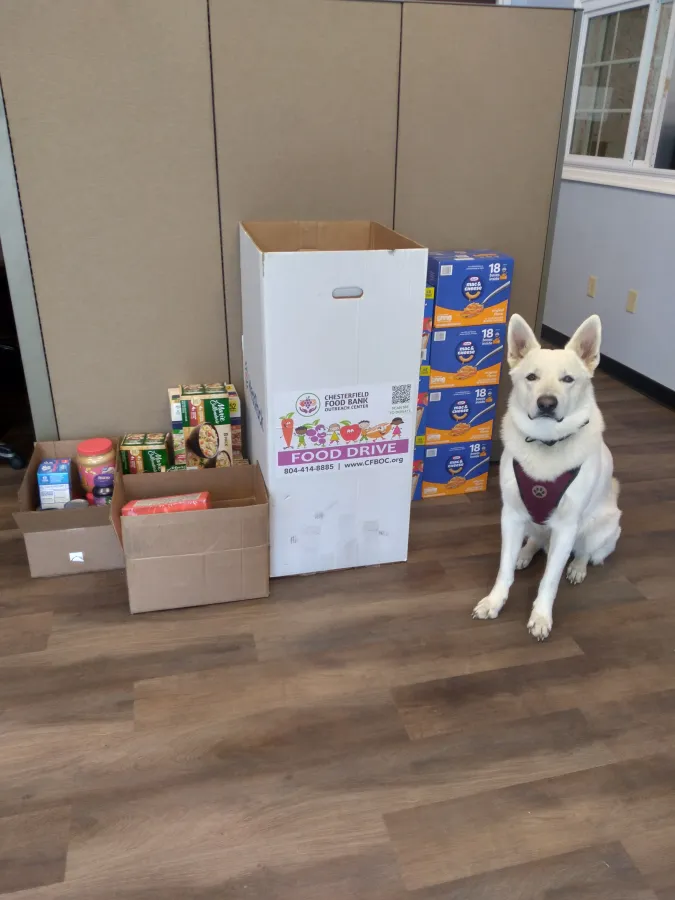 JDSBath food drive for chesterfield food bank outreach center winter 2025 centeral va