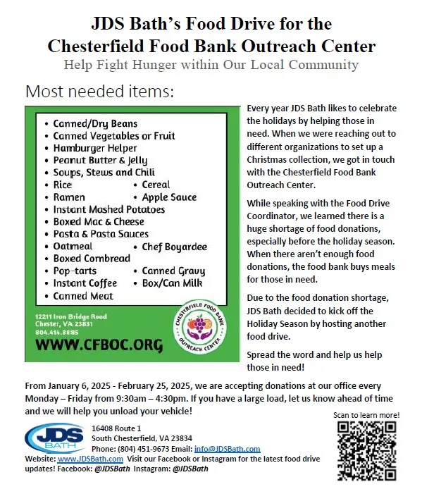 JDSBath printable flyer food drive chesterfield va