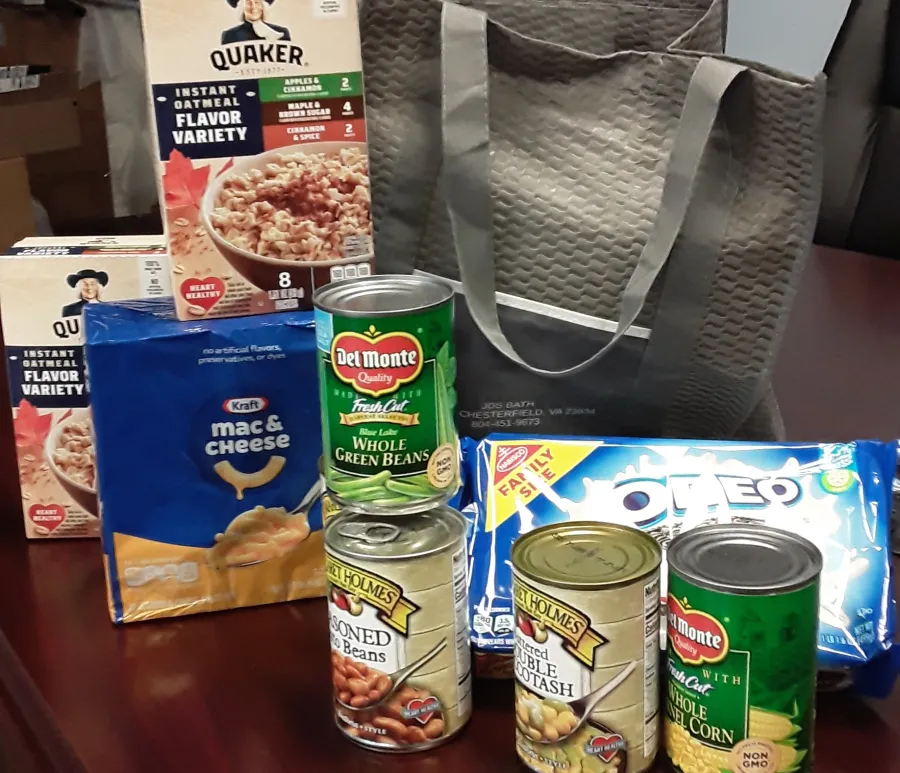 JDSBath winter 2024 food drive donation henrico va