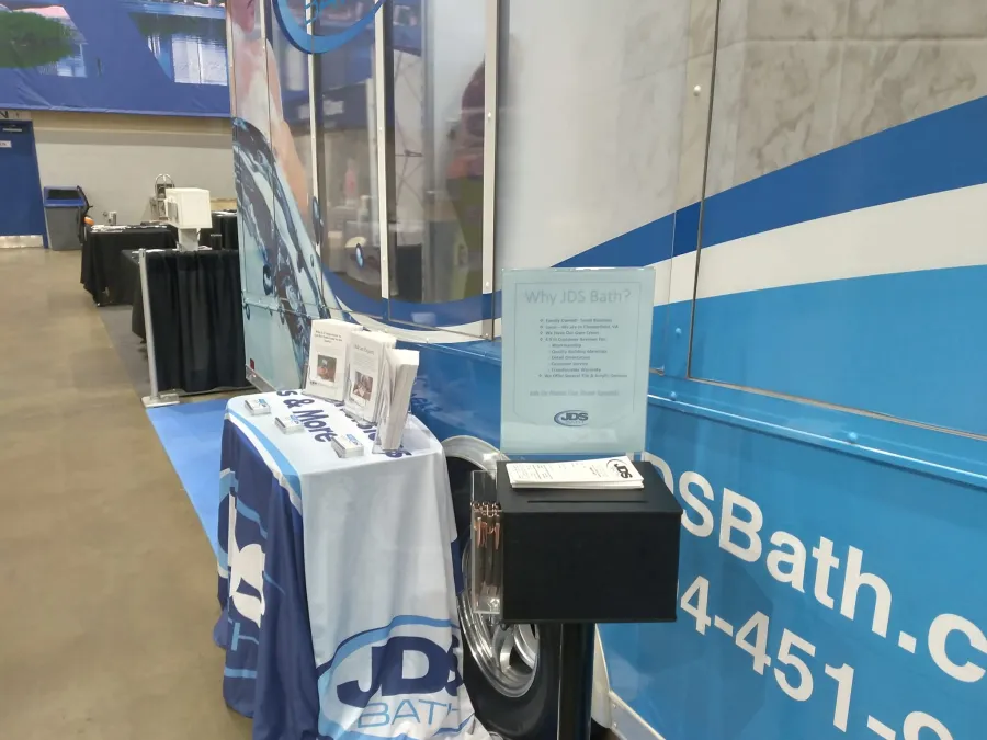 JDSBath information request drop box mobile showroom richmond home + garden show 2023