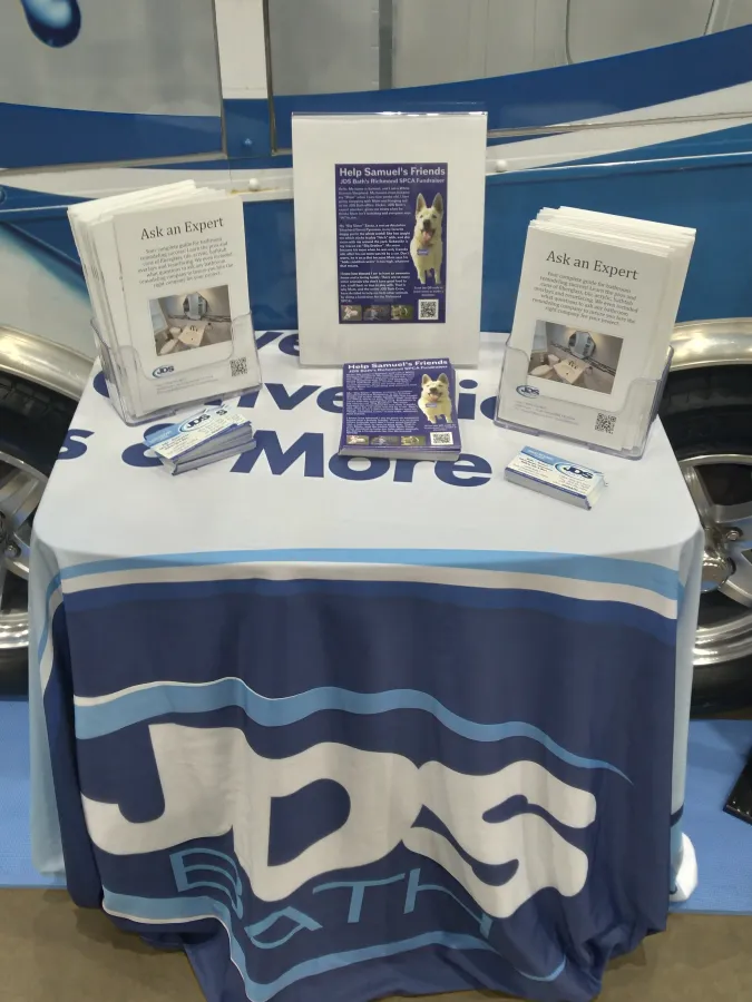 JDSBath information table owen printing richmond spca richmond home + garden show 2025