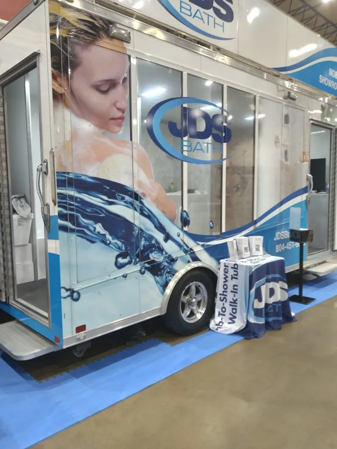 JDSBath mobile showroom at the richmond home + garden show 2023