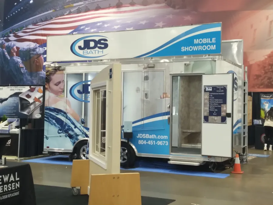 JDSBath mobile showroom at the richmond home + garden show 2025 centeral va