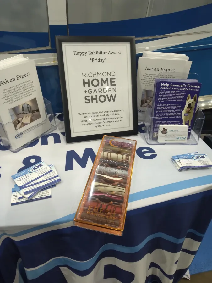 JDSBath richmond home + garden show 2024 happy exhibitor award friday richmond va