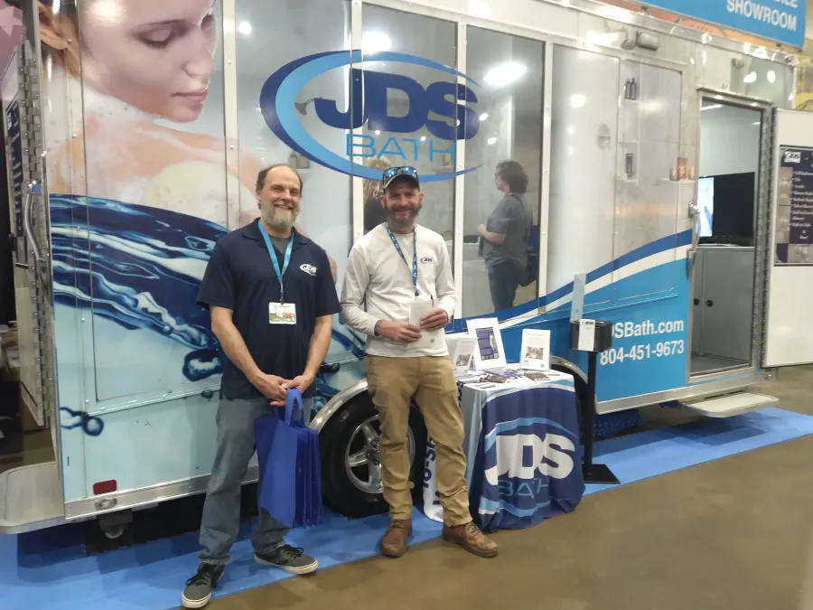 JDSBath richmond home + garden show 2025 mobile show room certified tile and acrylic installers centeral va