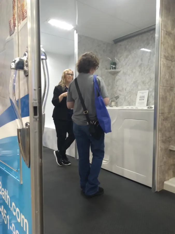 JDSBath small business family owned mobile show room at the richmond home + garden show 2025