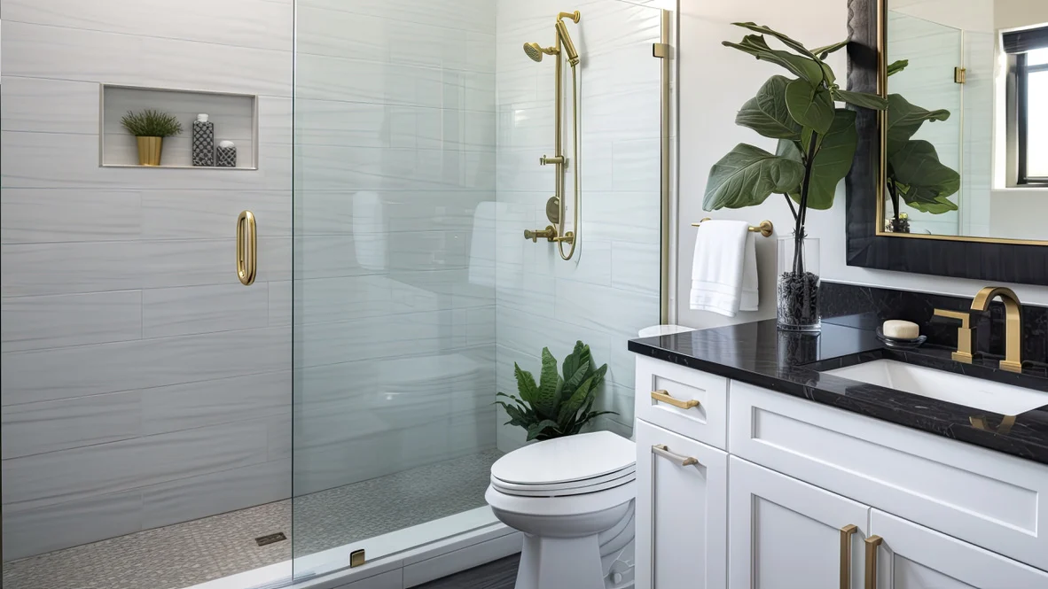 Stunning new walk-in shower replacement in Central VA bathroom