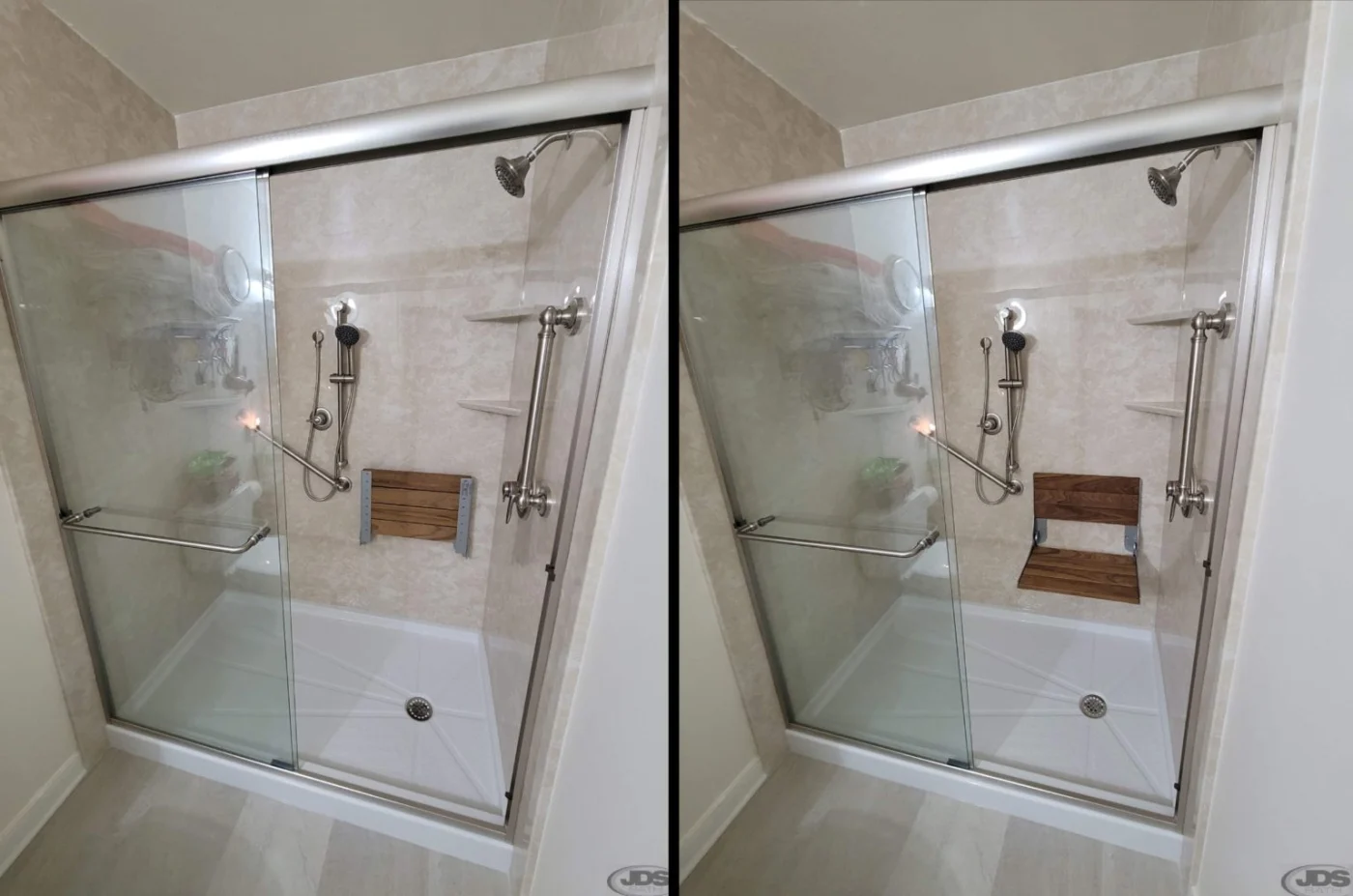 Jdsbath Acrylic Ada Shower With Folding Bench Seat Chester Va