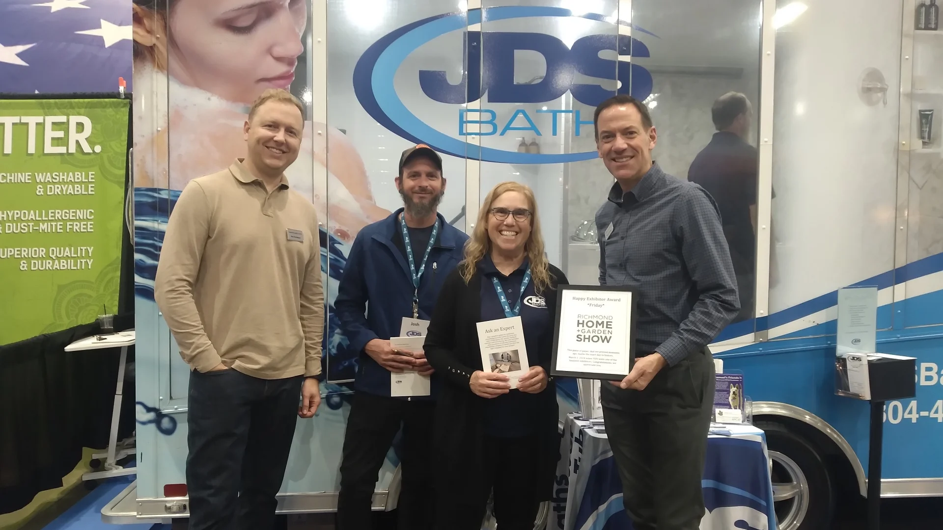 JDS Bath crew receiving an award at the 2024 Richmond Home + Garden Show