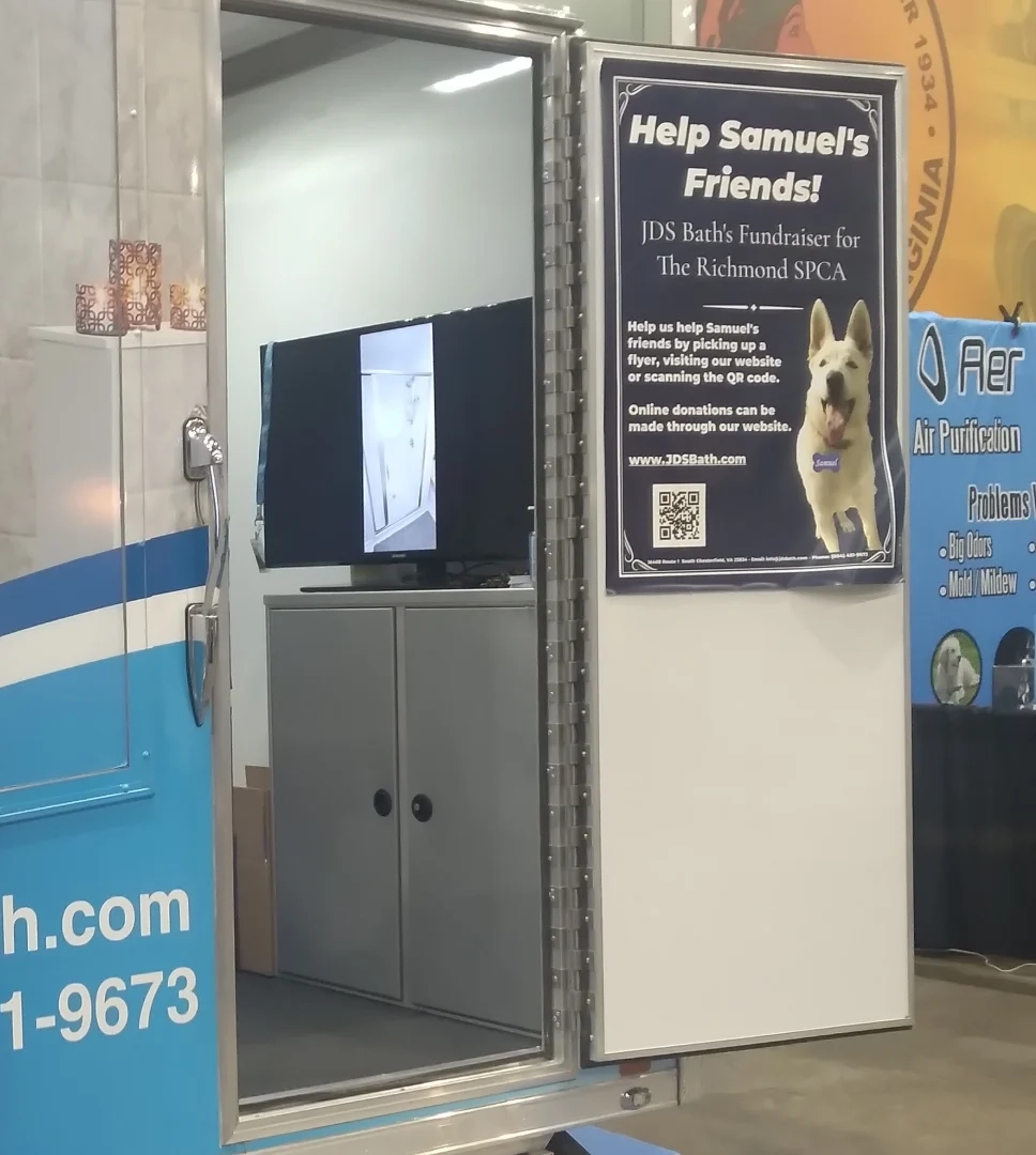 The JDS Bath mobile showroom at the Richmond Home + Garden Show